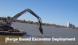 Barge Based Excavator Dredge - Dredging Cutterhead